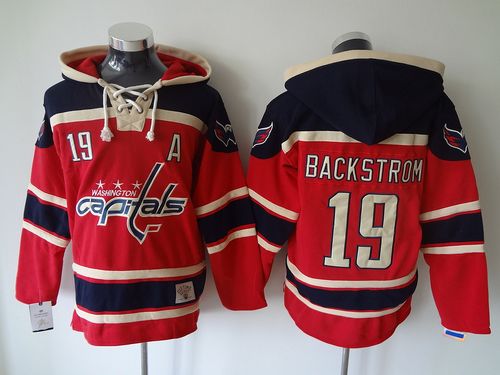 Capitals #19 Nicklas Backstrom Red Sawyer Hooded Sweatshirt Stitched Jersey - Zenithce