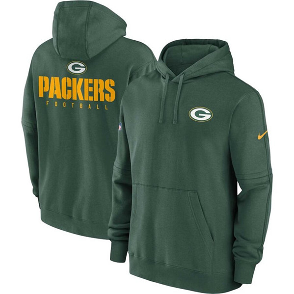Green Bay Packers Green Sideline Club Fleece Pullover Hoodie - Zenithce