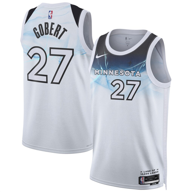 Minnesota Timberwolves #27 Rudy Gobert White 2024-25 City Edition Stitched Jersey - Zenithce