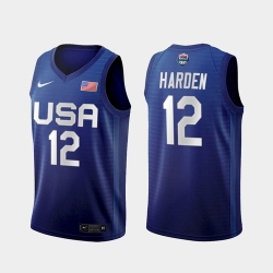 USA Team James Harden Away Blue 2021 Tokyo Olympics Jersey - Zenithce