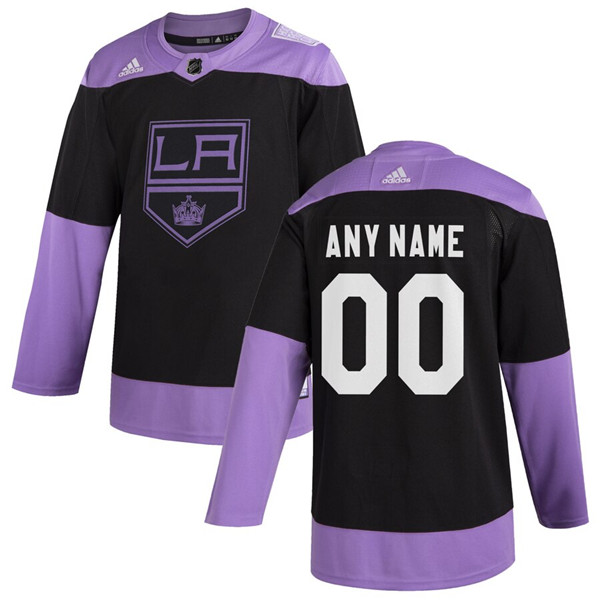 Los Angeles Kings Adidas Black Hockey Fights Cancer Custom Practice NHL Stitched Jersey - Zenithce