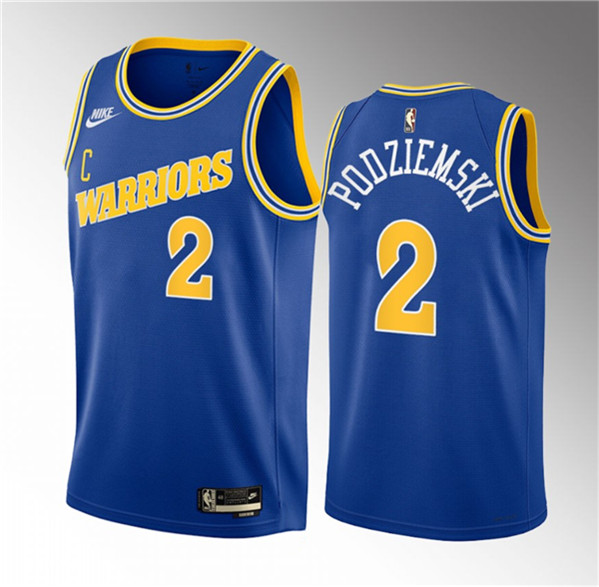 Golden State Warriors #2 Brandin Podziemski Royal 2023 Draft Classic Edition Swingman Stitched Jersey - Zenithce