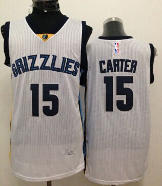 Memphis Grizzlies #15 Vince Carter White Swingman Jersey - Zenithce