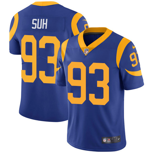 Los Angeles Rams #93 Ndamukong Suh Royal Blue Vapor Untouchable Limited Stitched Jersey - Zenithce