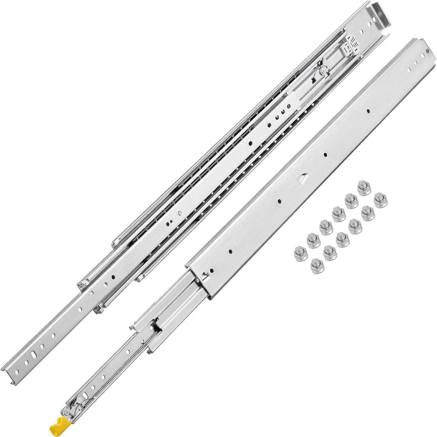 VEVOR Drawer Slides 1 Pair Locking Drawer Slides 500lbs Load Capacity Heavy Duty Drawer Slides - Zenithce