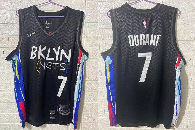 Brooklyn Nets #7 Kevin Durant NEW Black 2021 City Edition Swingman Stitched Jersey - Zenithce