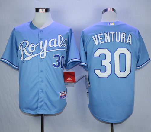 Royals #30 Yordano Ventura Light Blue Cool Base Stitched Jersey - Zenithce