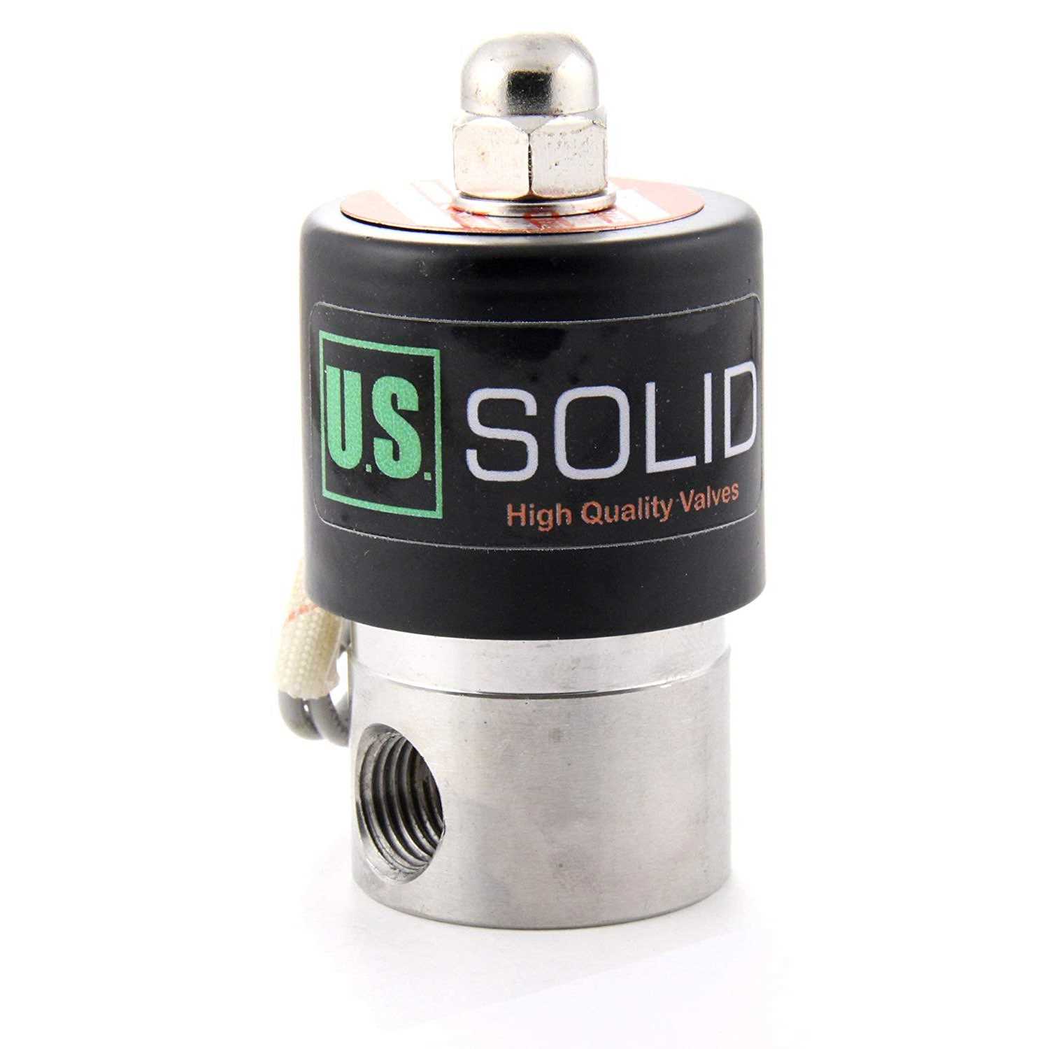 U.s. Solid 1/4 inch NPT Brass Electric Solenoid Valve DC 12V Viton Direct Normally Closed - Zenithce