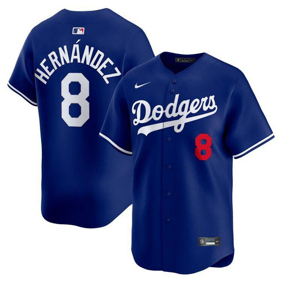 Los Angeles Dodgers #8 Enrique Hernandez Royal Limited Stitched Jersey - Zenithce