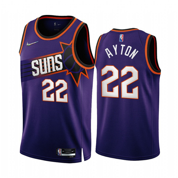Phoenix Suns #22 Deandre Ayton 2022-23 Purple 75th Anniversary Icon Edition Stitched Jersey - Zenithce