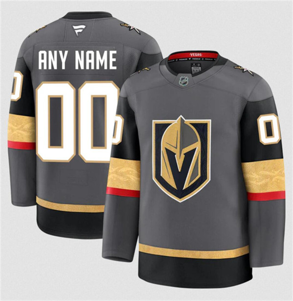 Vegas Golden Knights Custom Gray 2024-25 Alternate Stitched Jersey - Zenithce
