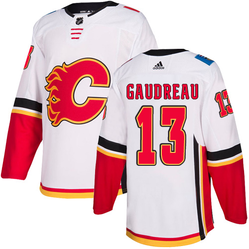Calgary Flames #13 Johnny Gaudreau White Away Stitched Jersey - Zenithce