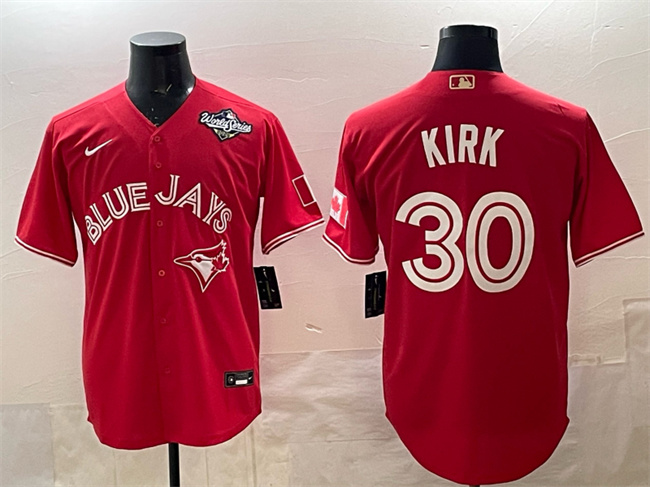 Toronto Blue Jays #30 Alejandro Kirk Red 2025 World Series Cool Base Stitched Jersey - Zenithce