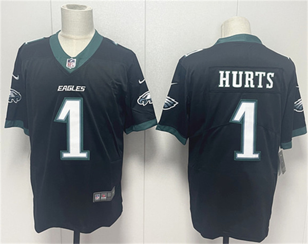 Philadelphia Eagles #1 Jalen Hurts Black 2024 New Vapor Untouchable Limited Football Stitched Jersey - Zenithce