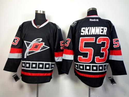 Hurricanes #53 Jeff Skinner Black Third Stitched Jersey - Zenithce