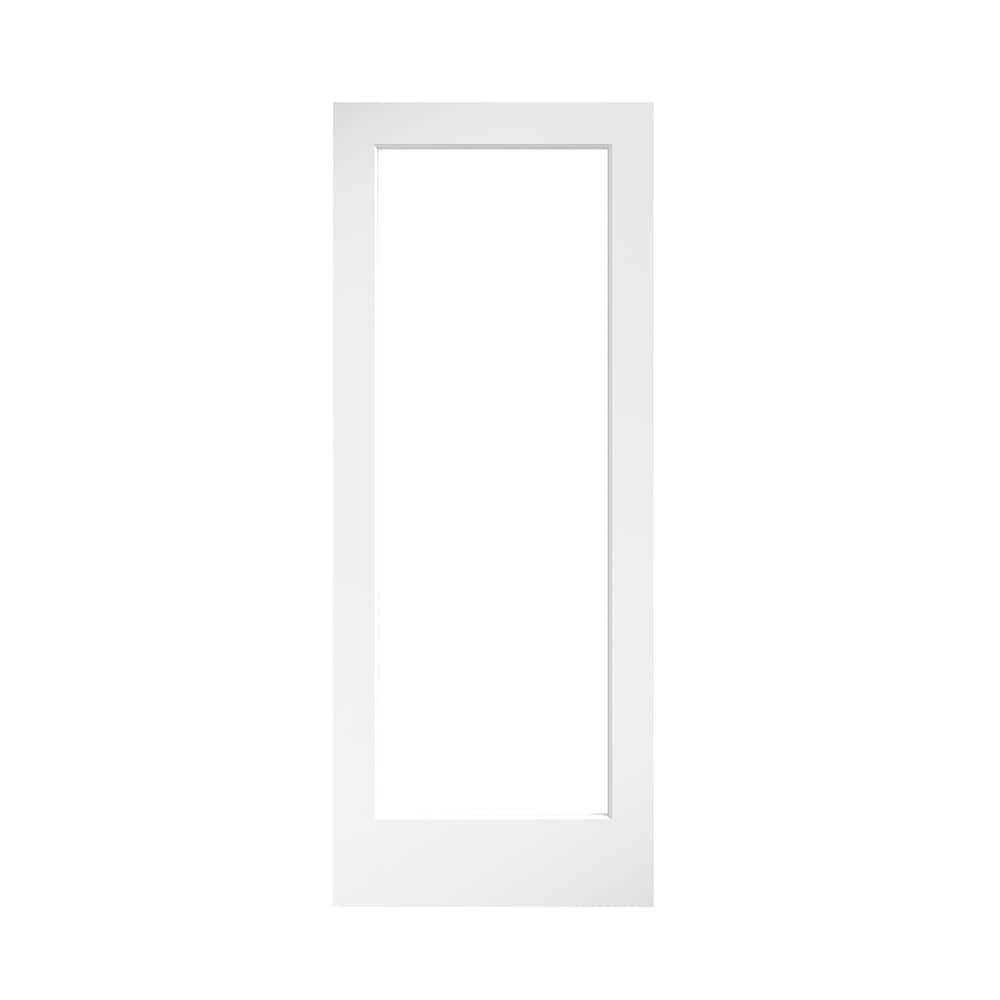 EightDoors 80 in. x 1-3/8 in. 1-Lite Solid Core Frosted Glass Shaker Wood Interior Door Slab - Zenithce
