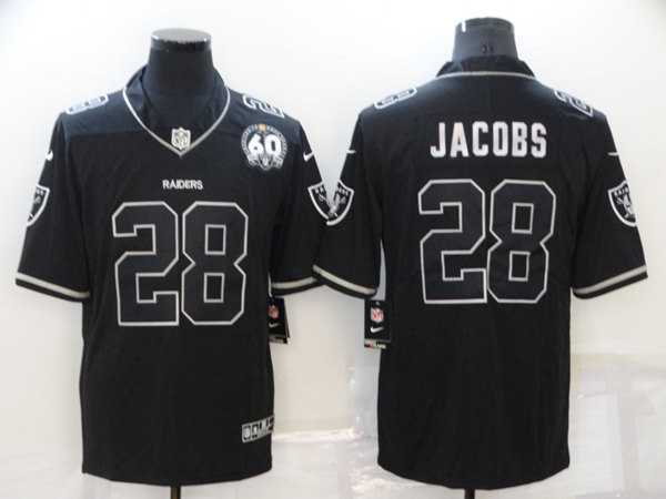Las Vegas Raiders #28 Josh Jacobs Black Shadow Vapor Limited Stitched Jersey - Zenithce