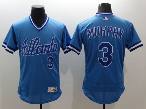Braves #3 Dale Murphy Light Blue Flexbase Authentic Collection Cooperstown Stitched Jersey - Zenithce