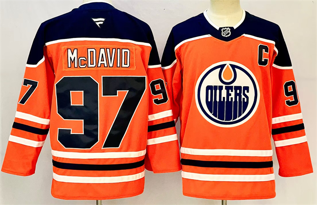 Edmonton Oilers #97 Connor McDavid Orange 2024-25 With C Patch Heritage Classic Primegreen Stitched Jersey - Zenithce