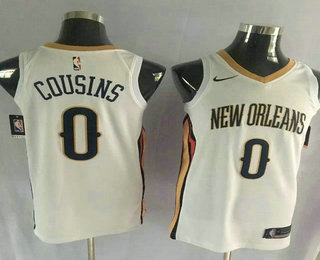 New Orleans Pelicans #0 DeMarcus Cousins New White 2017-2018 Swingman Stitched Jersey - Zenithce