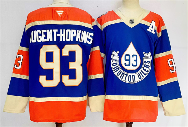 Edmonton Oilers #93 Ryan Nugent-Hopkins Royal 2024-25 With A Patch Heritage Classic Primegreen Stitched Jersey - Zenithce