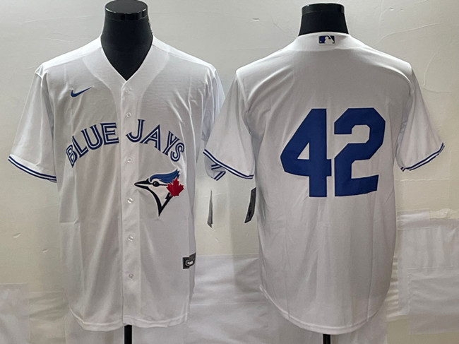 Toronto Blue Jays #42 Jackie Robinson White Cool Base Stitched Jersey - Zenithce