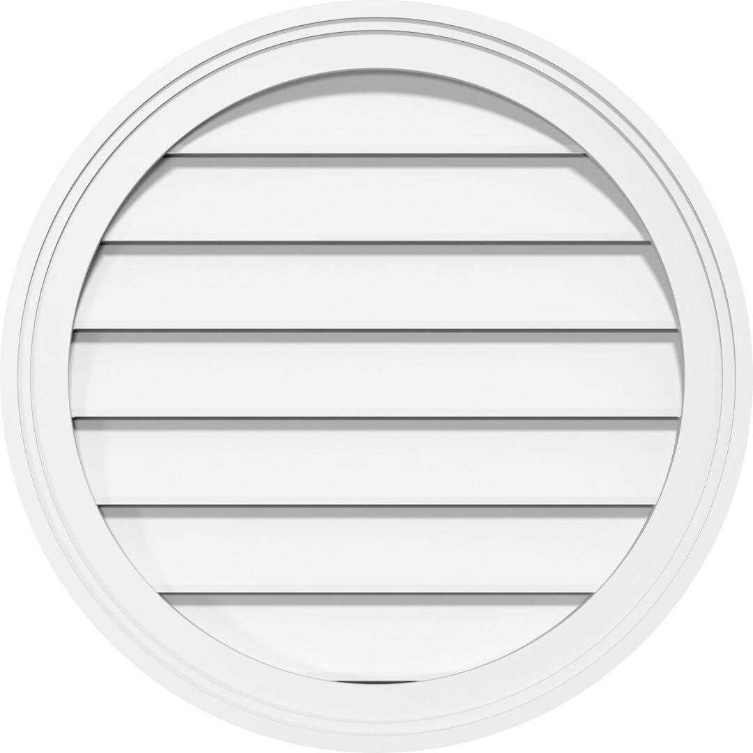 Ekena Millwork Round Surface Mount PVC Gable Vent GVPRO - Zenithce