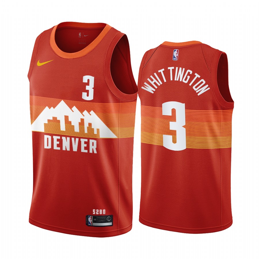 Nuggets #3 Greg Whittington Red Swingman 2020-21 City Edition Jersey - Zenithce