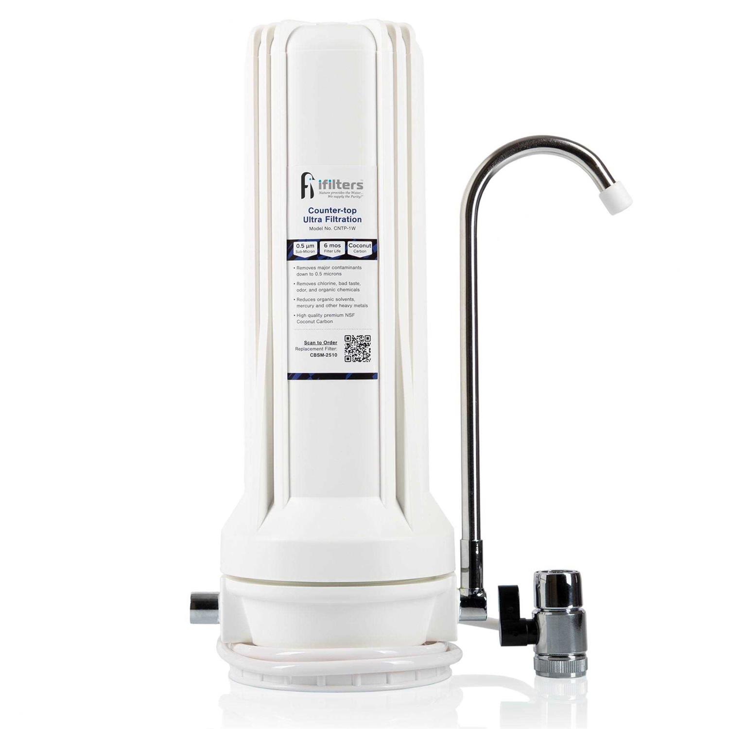 iFilters Countertop Ultra Drinking Water Filter for VOCs Cysts Pesticides Herbicides Chlorine Taste & Odor - Zenithce