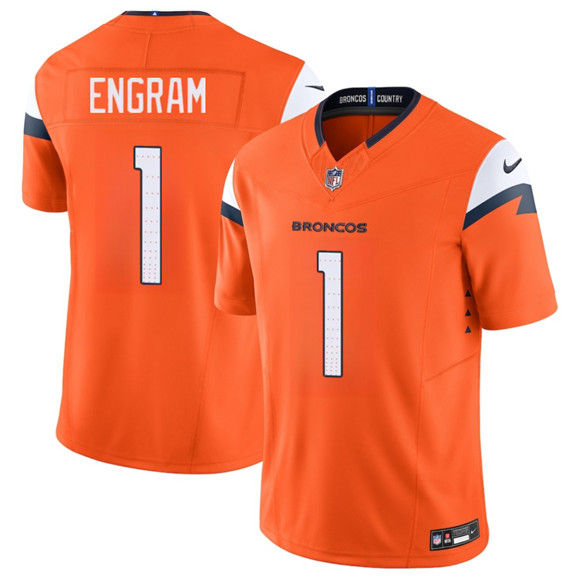 Denver Broncos #1 Evan Engram Orange 2025 F.U.S.E. Vapor Limited Stitched Jersey - Zenithce