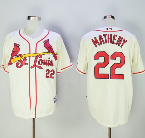 Cardinals #22 Mike Matheny Cream Cool Base Stitched Jersey - Zenithce