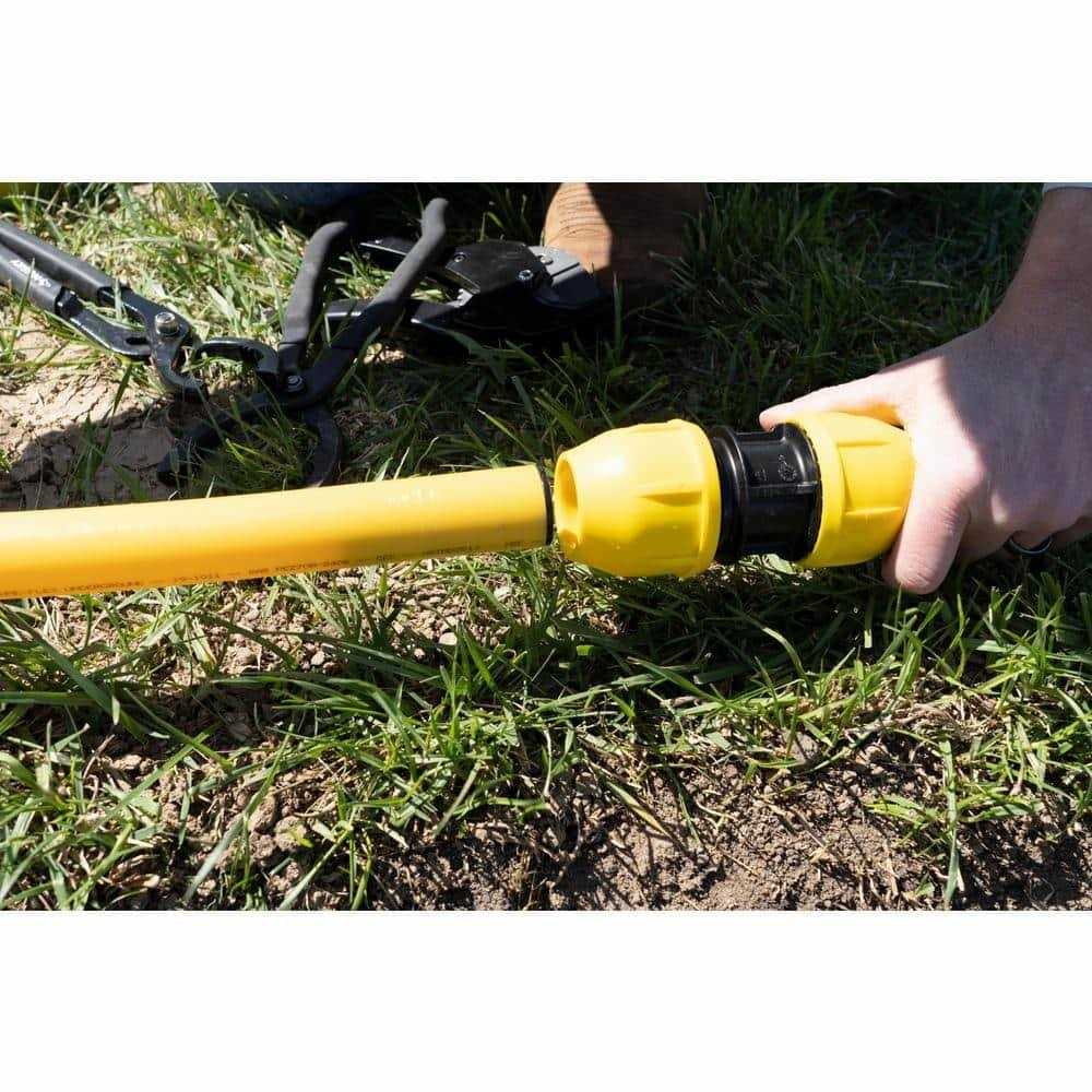 Home-Flex IPS Dr 11 Underground Yellow Poly Gas Pipe Coupler - Zenithce