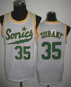 Seattle Supersonics #35 Kevin Durant 2003-04 White Swingman Jersey - Zenithce