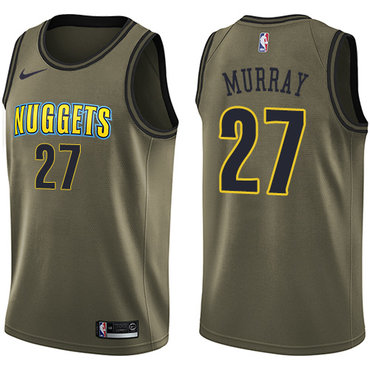 Denver Nuggets #27 Jamal Murray Green Salute to Service Swingman Jersey - Zenithce