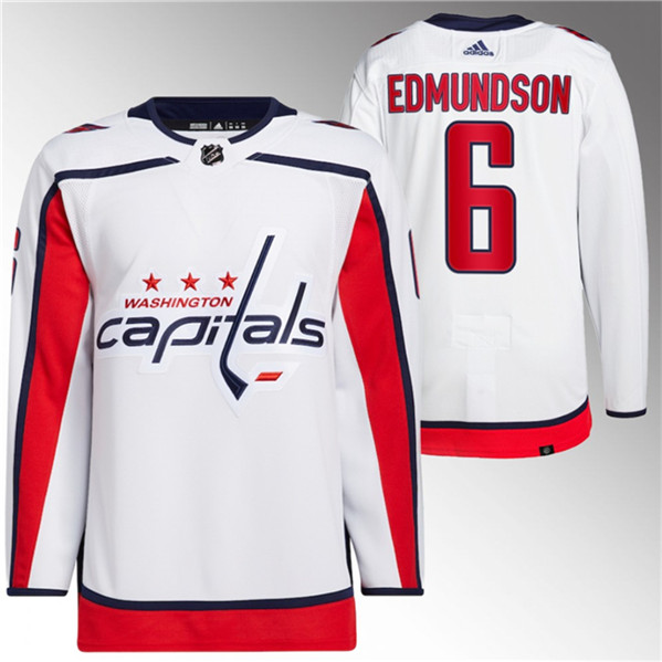 Washington Capitals #6 Joel Edmundson White Stitched Jersey - Zenithce