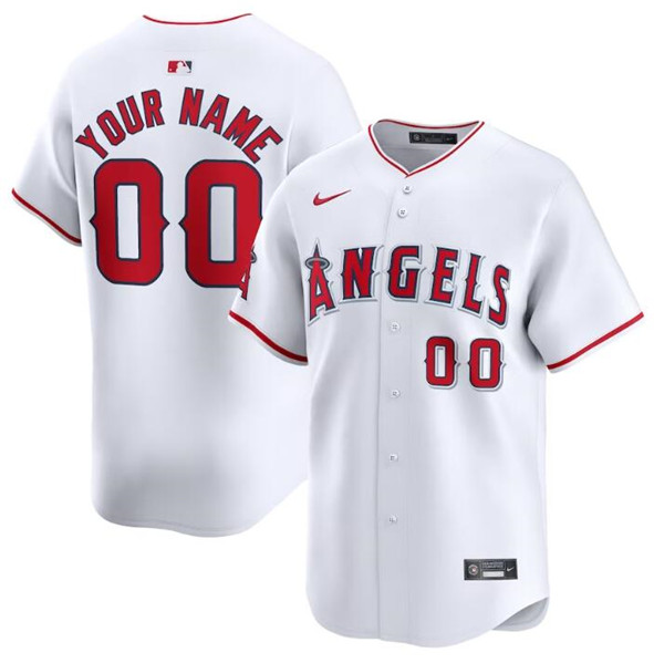 Los Angeles Angels Custom White Home Limited Stitched Jersey - Zenithce