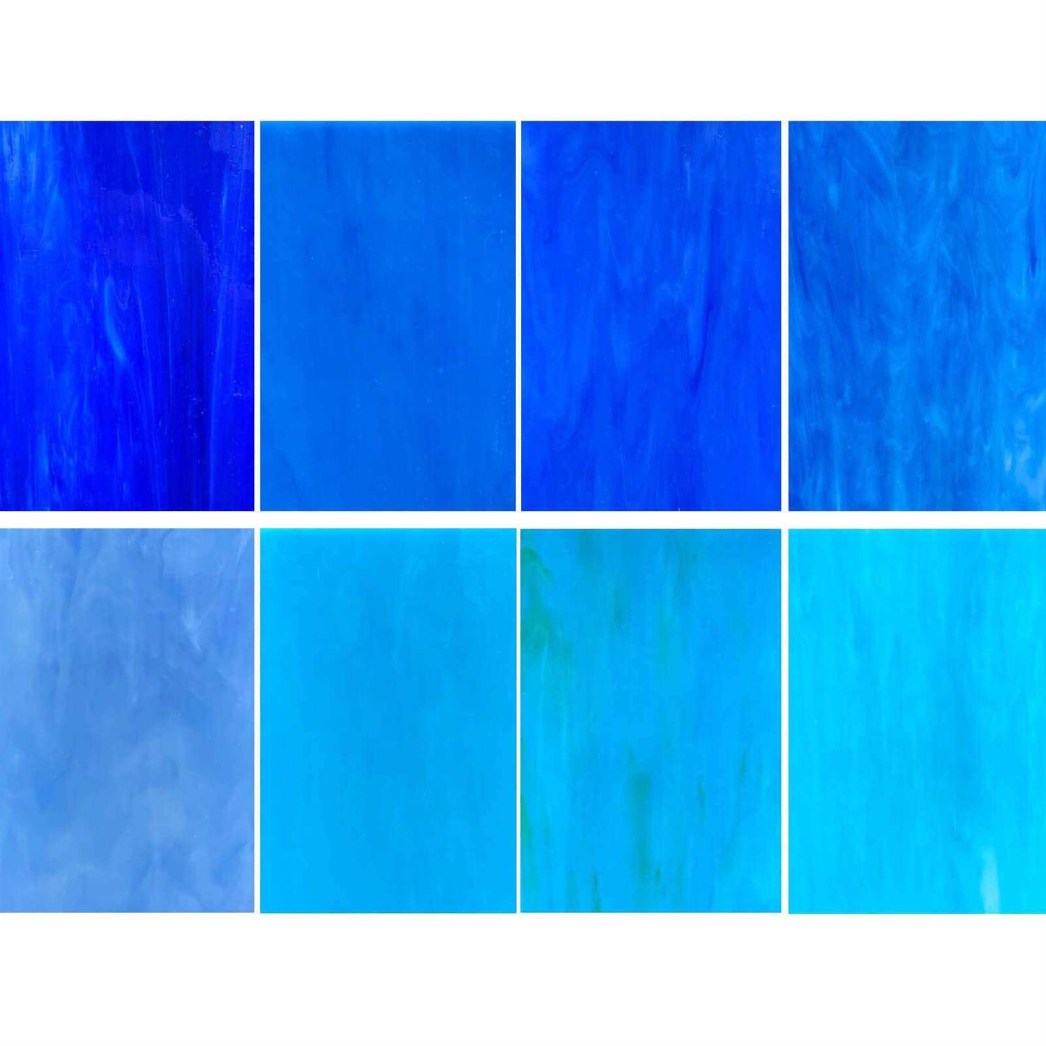 Litmind 8 Sheets Stained Glass Variety Pack, 4 x 6 inch Mosaic Tiles for Crafts, Art Glass Pack Colors and Patterns - Zenithce