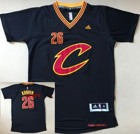 Cleveland Cavaliers #26 Kyle Korver New Black Short-Sleeved adidas Revolution 30 Swingman Stitched Jersey - Zenithce