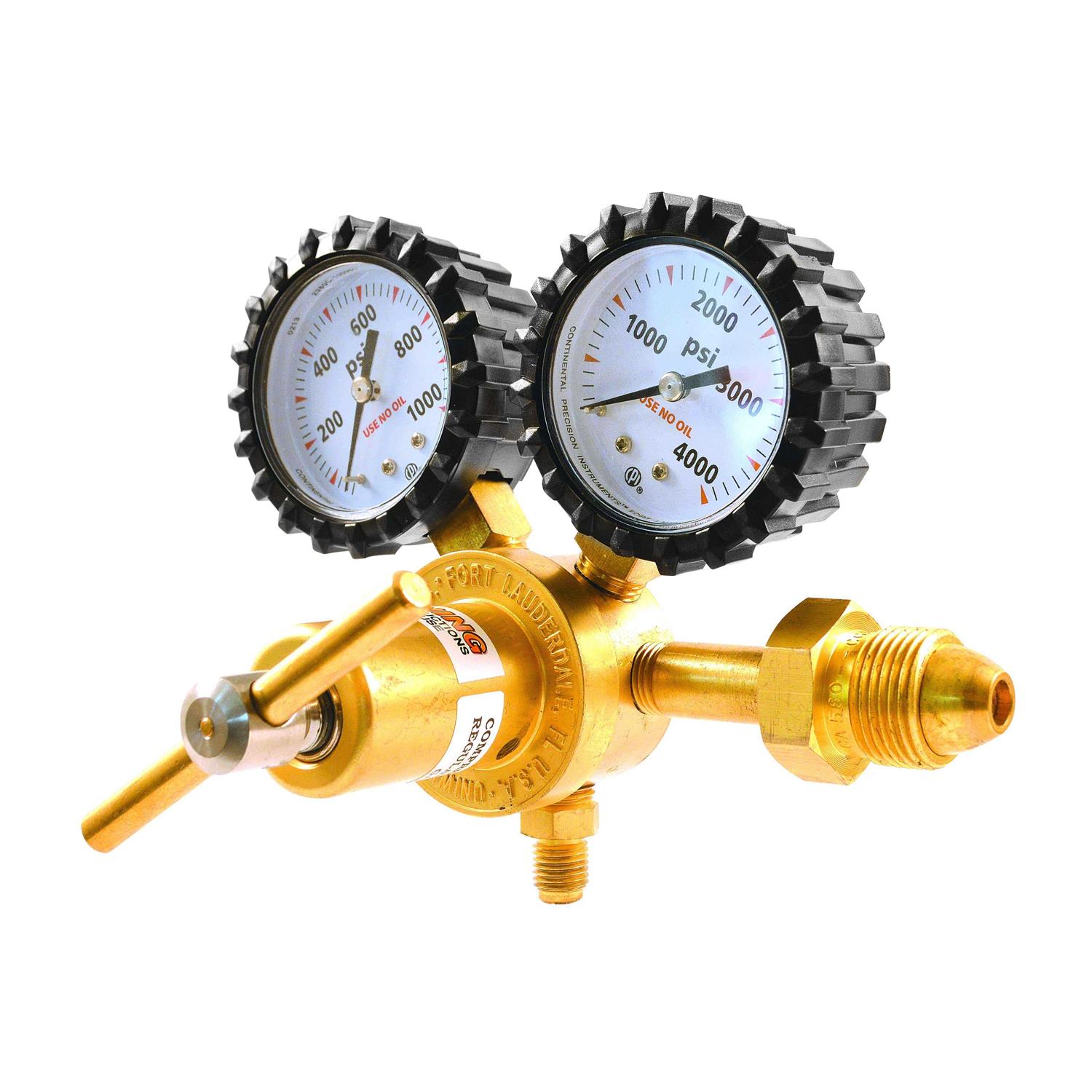 Nitrogen Regulator 0-600psi CGA580 Inlet 1/4-inch Male Flare Outlet Connection - Zenithce