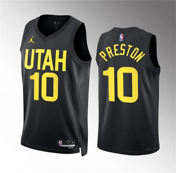 Utah Jazz #10 Jason Preston Black Statement Edition Stitched Jersey - Zenithce
