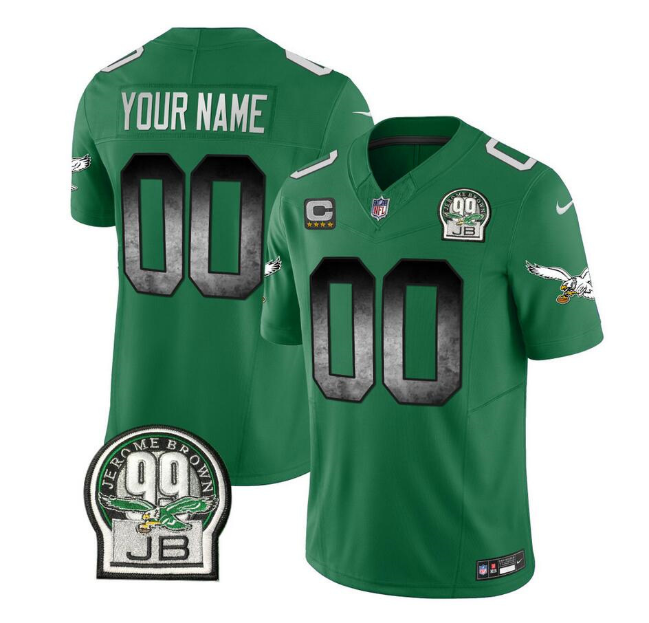 Philadelphia Eagles Custom Green 2023 F.U.S.E. Throwback Vapor Untouchable Limited Stitched Jersey - Zenithce