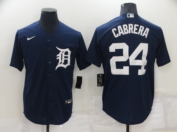 Detroit Tigers #24 Miguel Cabrera Navy Cool Base Stitched Jersey - Zenithce