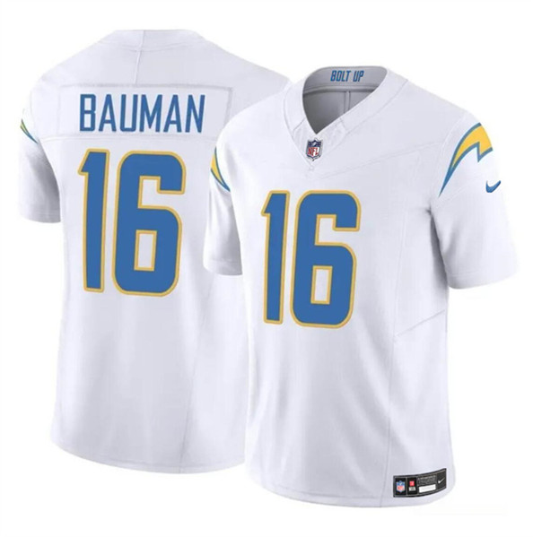 Los Angeles Chargers #16 Casey Bauman White 2024 F.U.S.E. Vapor Limited Stitched Jersey - Zenithce