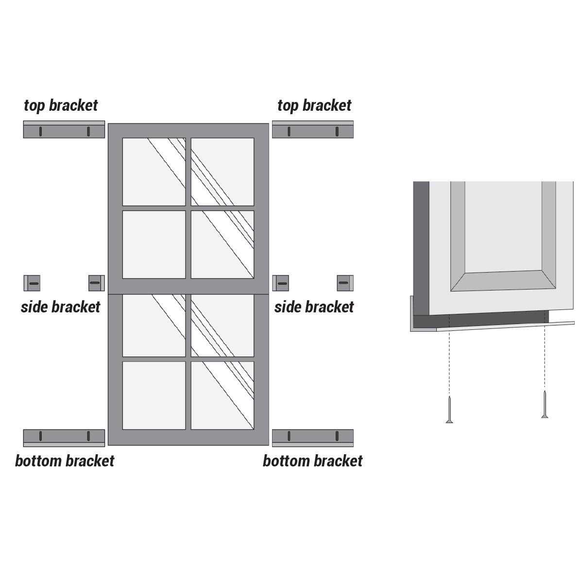 Wide Shutters Clear Polycarbonate Mounting Brackets Ekena Millwork Shutter width - Zenithce