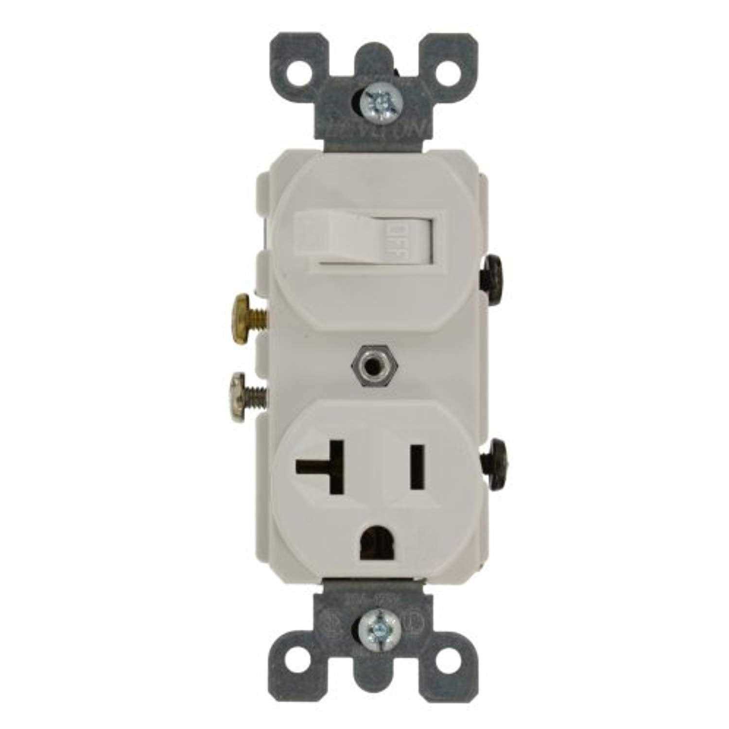 Leviton 5334-W Single-Pole Duplex Style Switch Combo - Zenithce