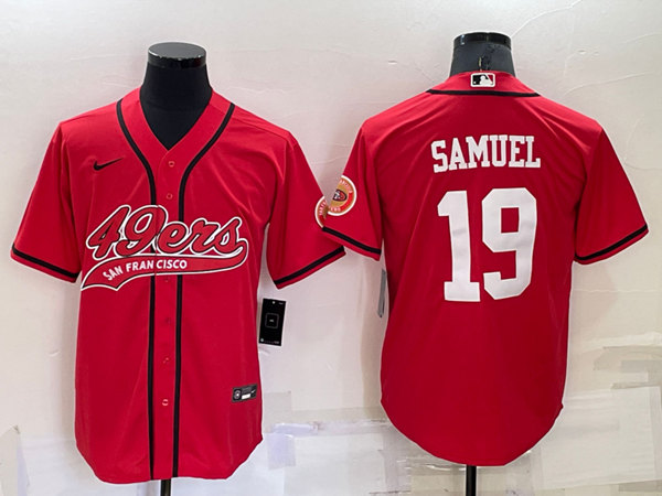 San Francisco 49ers #19 Deebo Samuel Red Cool Base Stitched Baseball Jersey - Zenithce