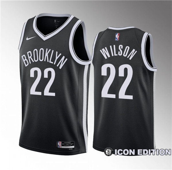 Brooklyn Nets #22 Jalen Wilson Black 2023 Draft Icon Edition Stitched Jersey - Zenithce