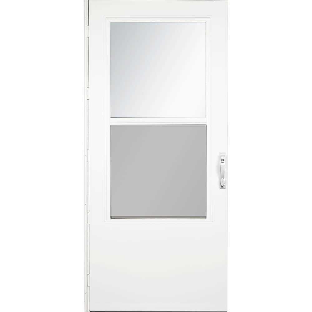Larson 36-in x 81-in Brown Mid-View Storm Door - Zenithce
