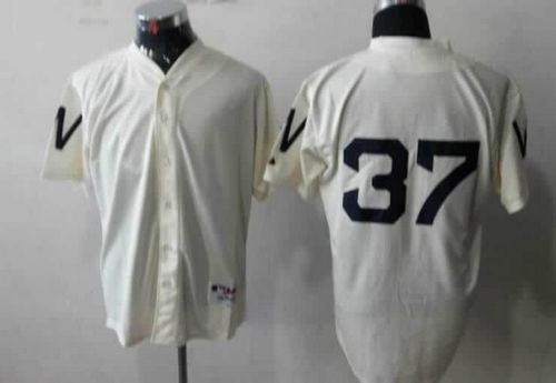 Nationals #37 Stephen Strasburg Cream 1924 Turn Back The Clock Stitched Jersey - Zenithce