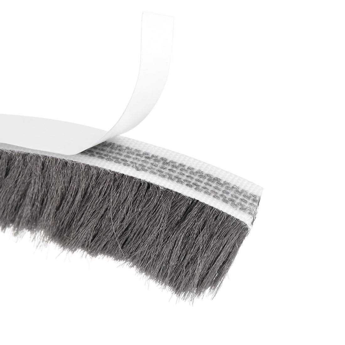 uxcell Brush Weather Stripping,Adhesive Felt Door Seal Strip Pile Weatherstrip Door Sweep - Zenithce